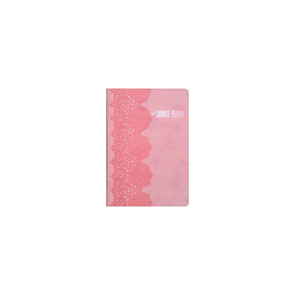 Bible Souple motif dentelle rose Bible Souple motif dentelle rose