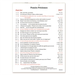 Calendrier Pensées Précieuses 2027