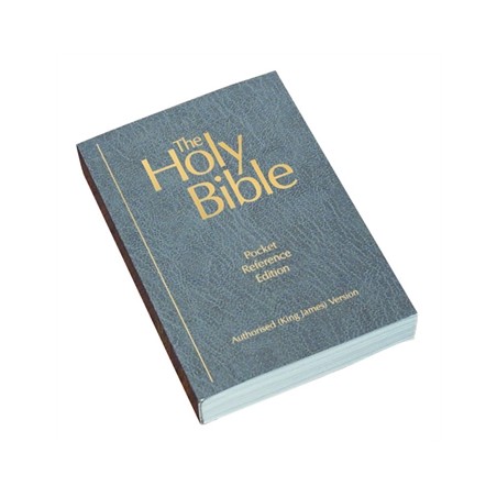 Bible de poche en Anglais, grise avec références, version King James