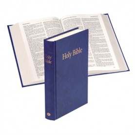 Bible en Anglais, moyen modèle rigide bleue, version King James