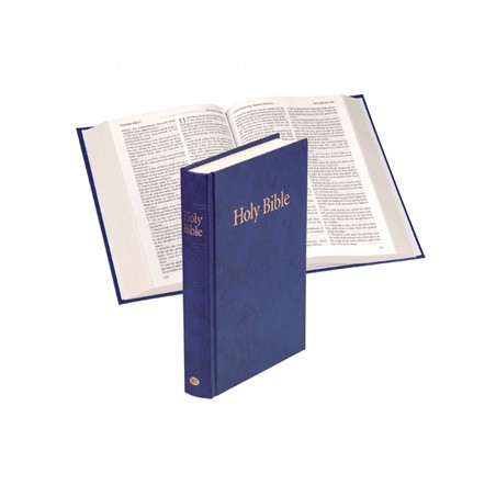 Bible en Anglais, moyen modèle rigide bleue, version King James