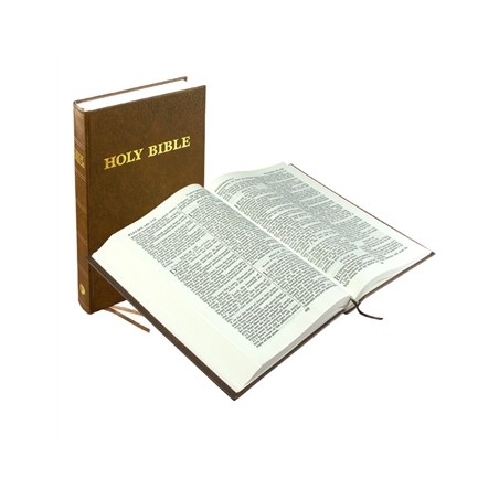 Bible en Anglais, modèle confort rigide brun, version King James