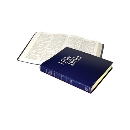 Bible en Anglais, modèle gros caractères souple bleue, version King James