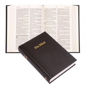 Bible rigide noire en Allemand