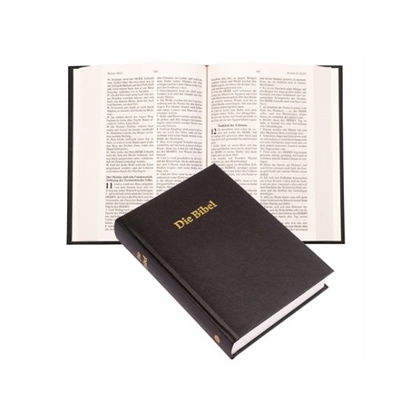 Bible rigide noire en Allemand